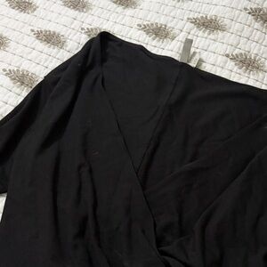 ASOS Black Wrap Sleep Top